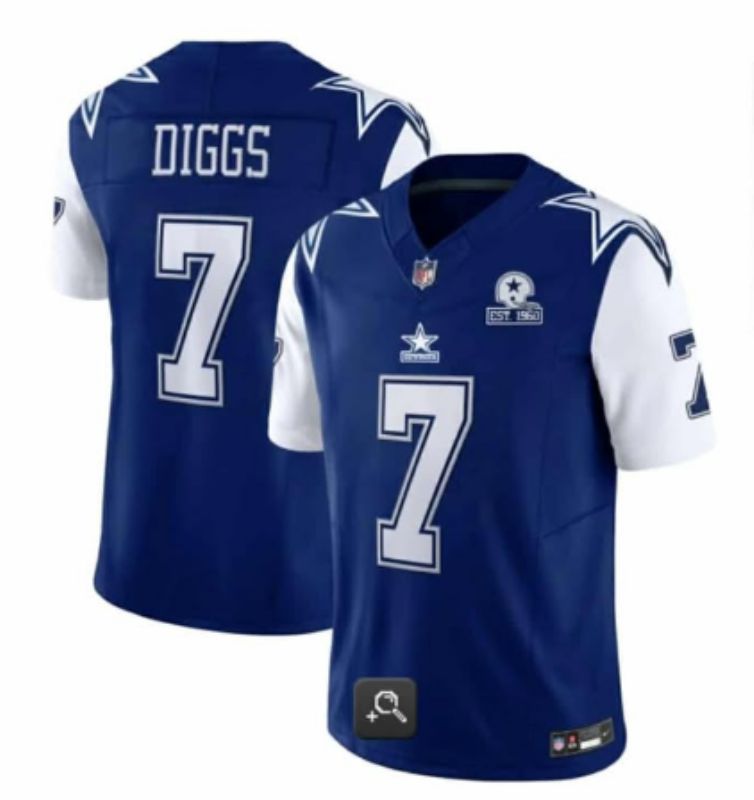 Men 2025 Dallas Cowboys #7 Diggs Drak blue Nike Limited NFL Jersey style 040